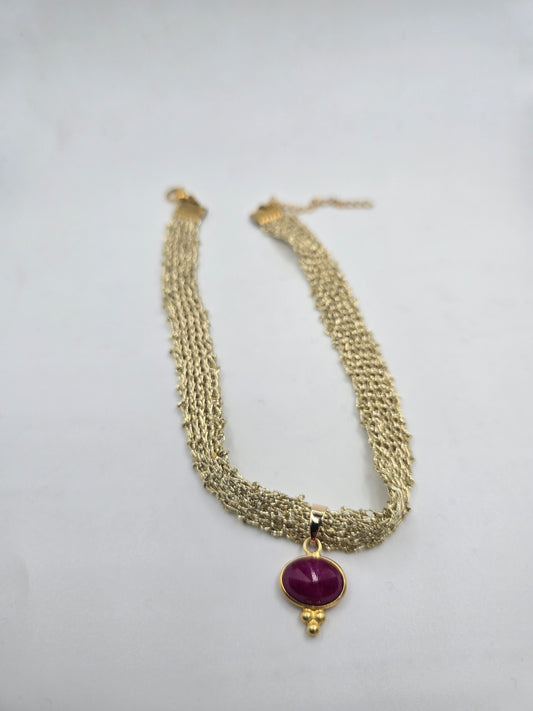 Chocker Tejido Colgante