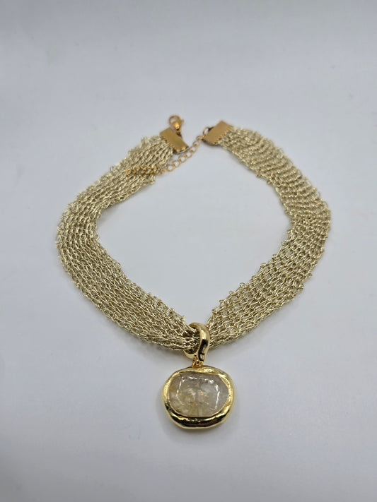 Collar Tejido con colgante