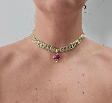 Chocker Tejido Colgante