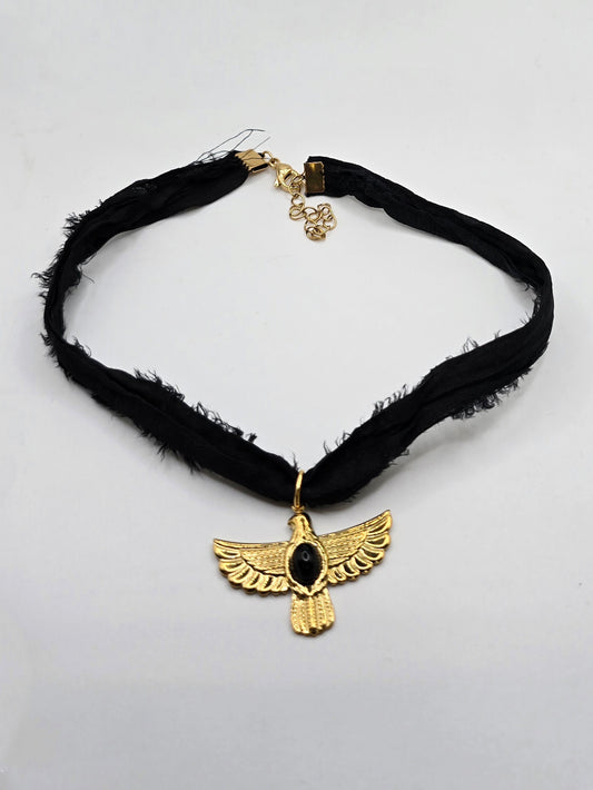 Collar seda negro