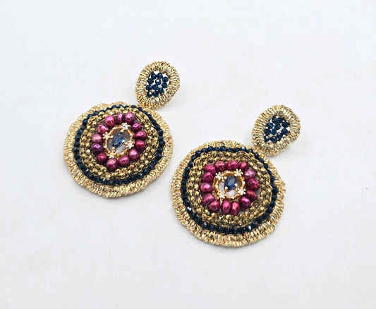 Aro Tejido Tere azul / burdeo