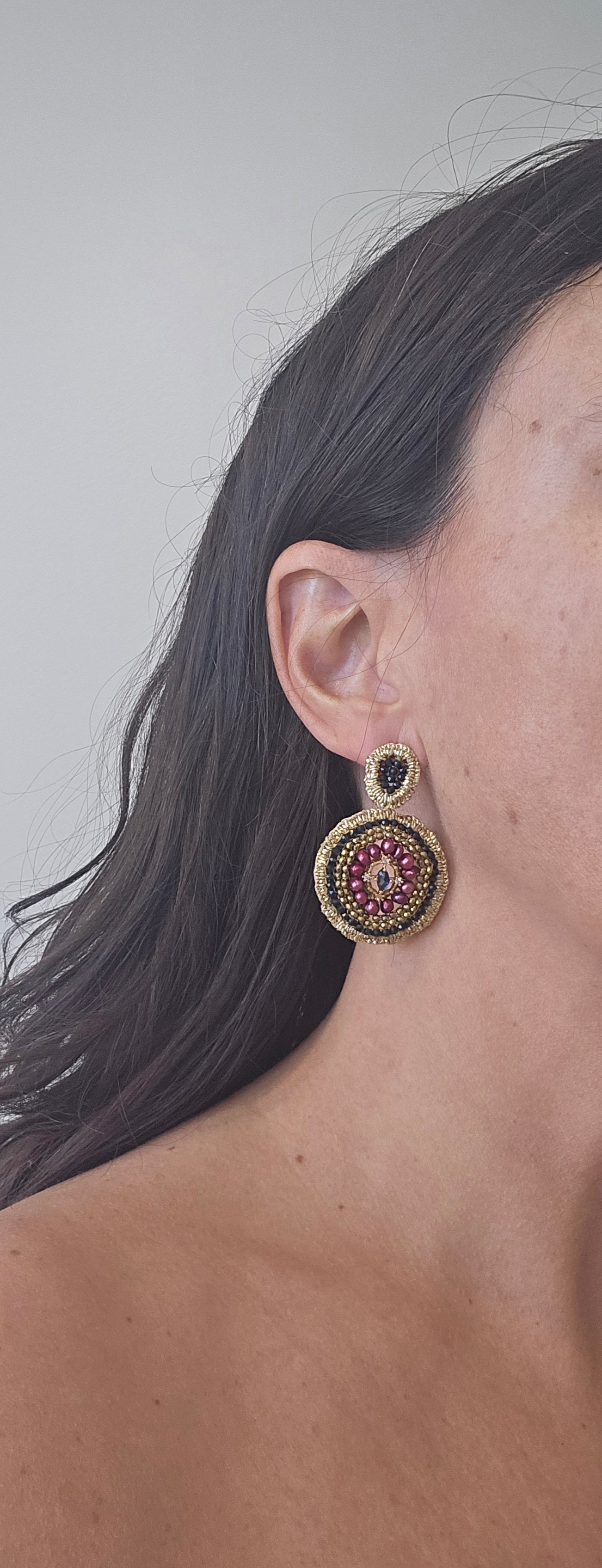 Aro Tejido Tere azul / burdeo