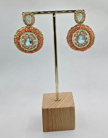 Aro Tejido coral / verde agua