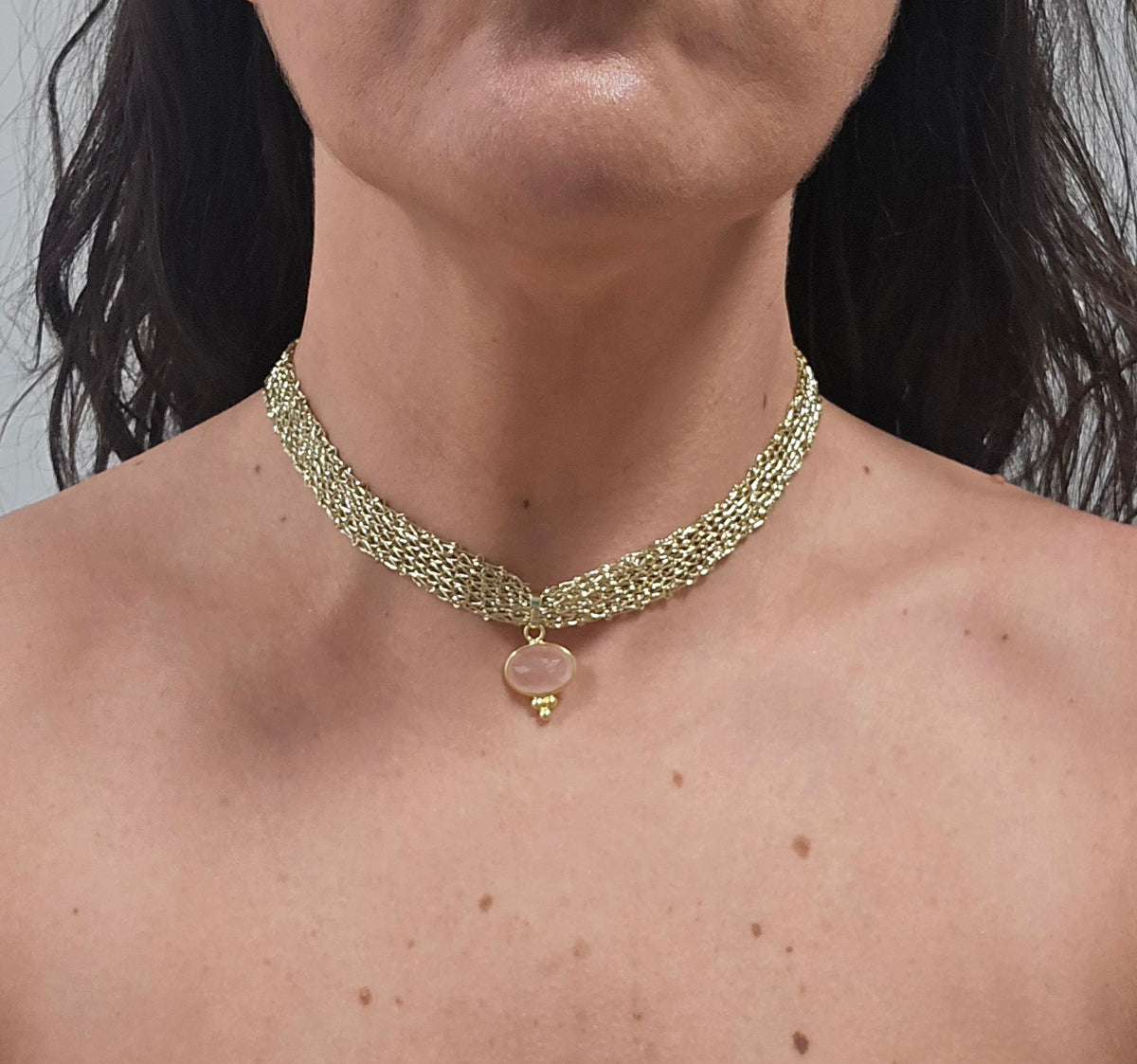 Chocker Tejido Colgante