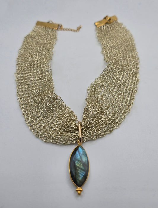 Collar Tejido con colgante