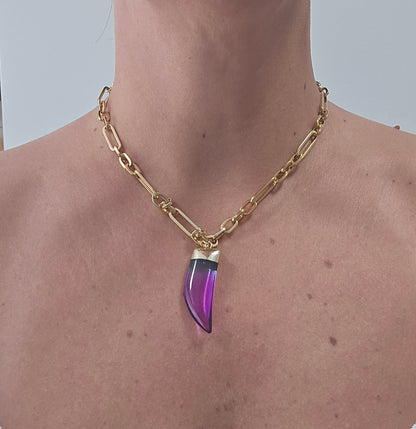 Collar Cuerno Fucsia