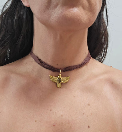 Collar seda Café
