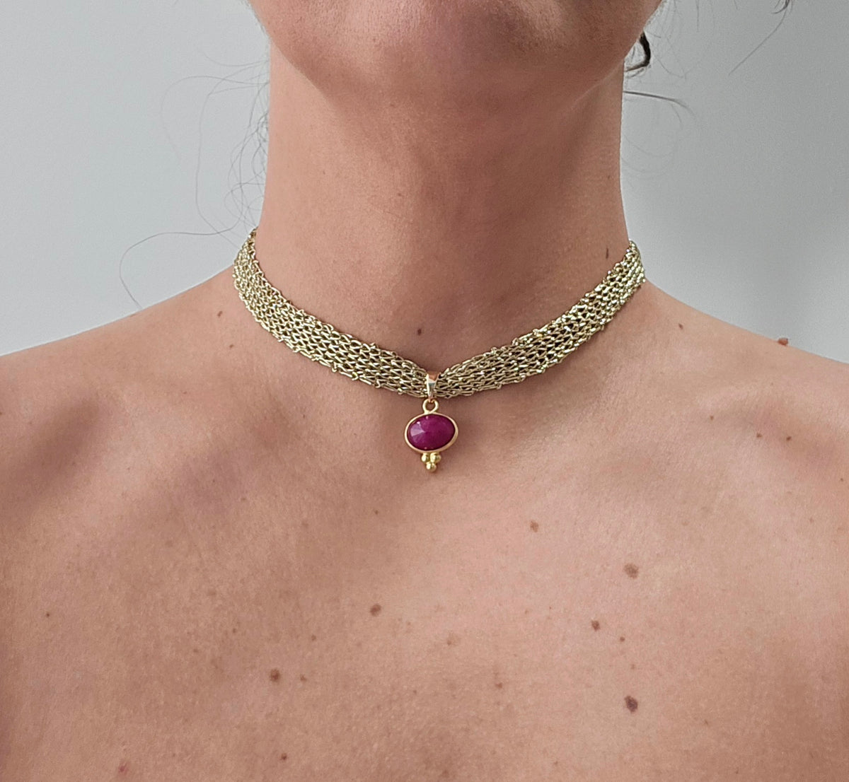 Chocker Tejido Colgante