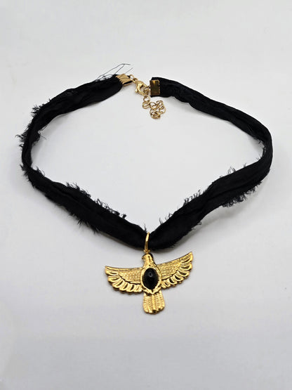 Collar seda negro