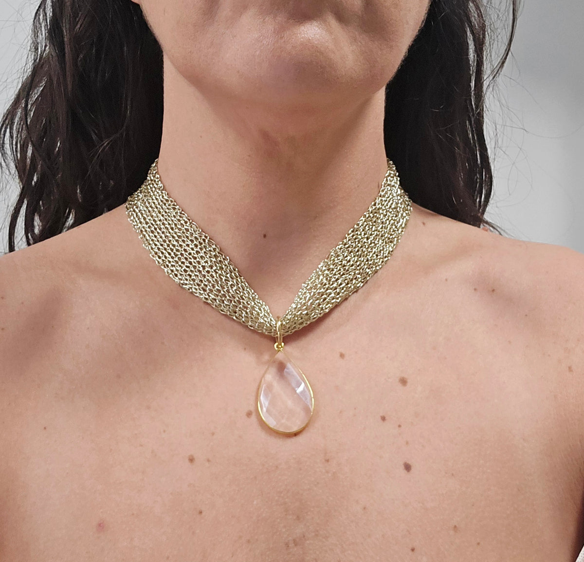 Collar tejido y Colgante